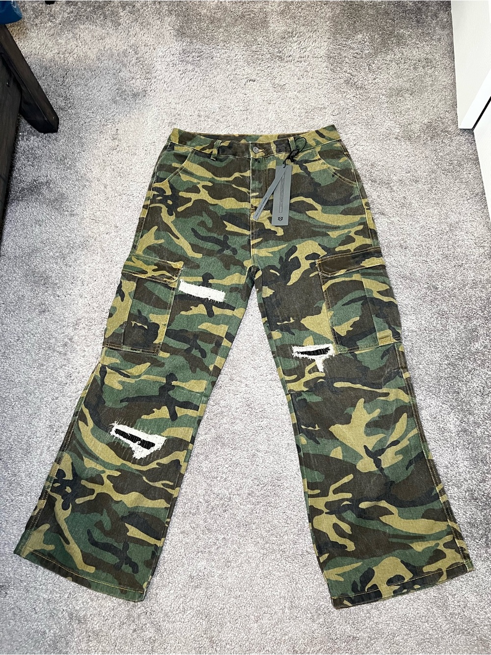Camouflage Cargo Pants - Green/Black